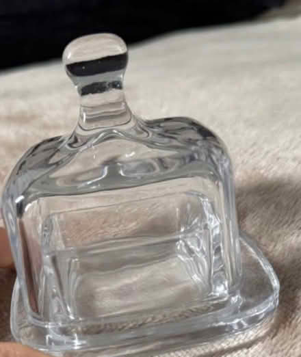 Photo of Clear Glass butter dish (Bedford) #1
