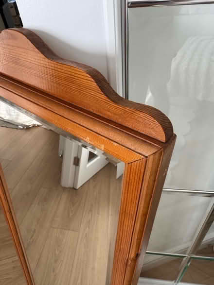 Photo of free Pine framed bevelled mirror (HG3) #3