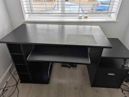 Photo of free Large Black Office Desk (Eastcote Village HA5) #1