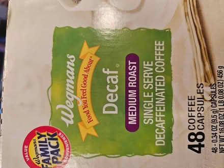 Photo of free 48 count decaf coffee pods unopened (Ashburn) #3