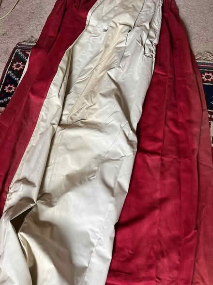 Photo of free Pair of red curtains (Central Worcester WR1) #2