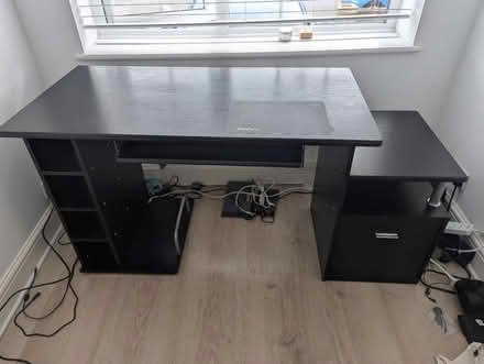 Photo of free Large Black Office Desk (Eastcote Village HA5) #2