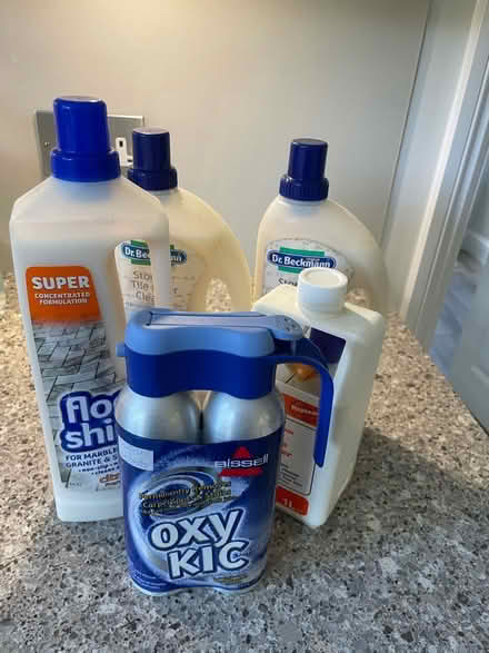 Photo of free 4large bottles of tiled floor cleaner + carpet stain remover (Surbiton KT6) #1