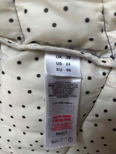 Photo of free Navy blue sz 28 women’s coat (Limehouse E1) #3