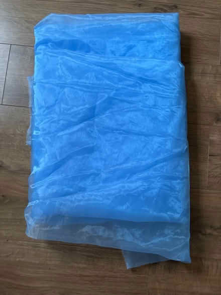 Photo of free 10m iridescent blue sheer fabric (Limehouse E1) #1