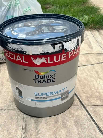 Photo of free Leftover Delux Trade Supermatt White Paint (Tufnell Park N19) #1