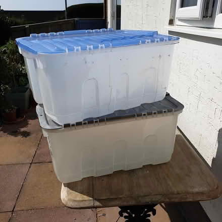 Photo of free x2 stacking crates with flap lids (seaton EX12) #1