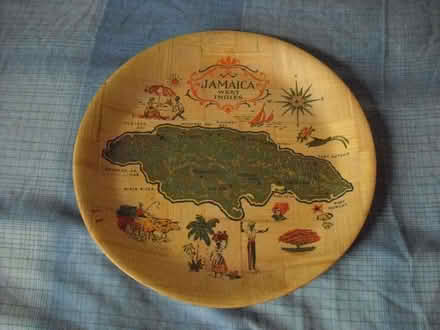 Photo of free Bamboo Plate with picture of Jamica West Indies (Grange Court E10) #1