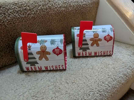Photo of free Mini mailbox Christmas tins (Baltimore area) #1