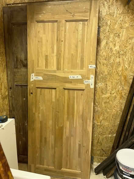 Photo of free 3x Oak wood doors 45 mm thick (Northumberland Heath. DA8) #1