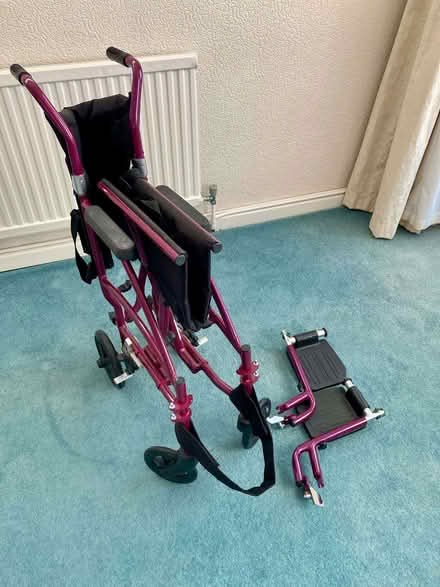 Photo of free Lightweight folding wheelchair with handbrake (Cuffley EN6) #2
