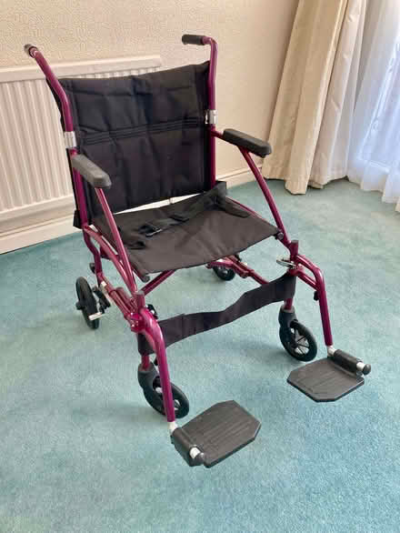 Photo of free Lightweight folding wheelchair with handbrake (Cuffley EN6) #1