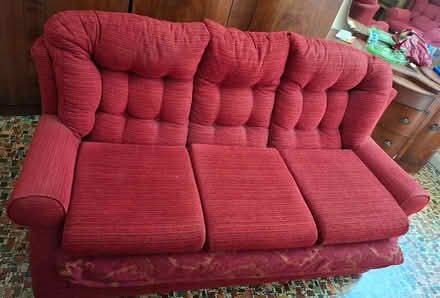 Photo of free 3 seater sofa and Chair (Skegby NG17) #1
