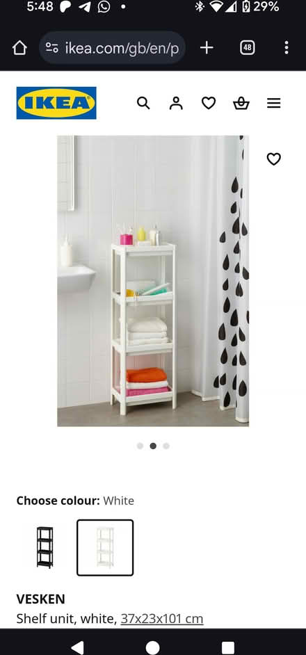Photo of free IKEA white plastic shelf unit (Colindale NW9) #2