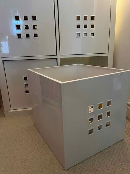 Photo of free x4 Ikea White Storage Boxes (Mossley - OL5) #1