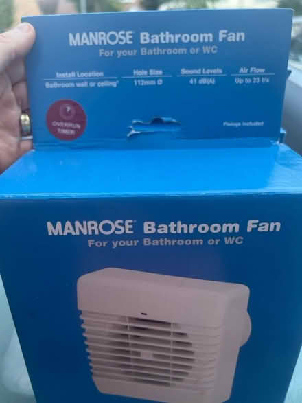 Photo of free Manrose Bathroom fan (Rickmansworth WD3) #2