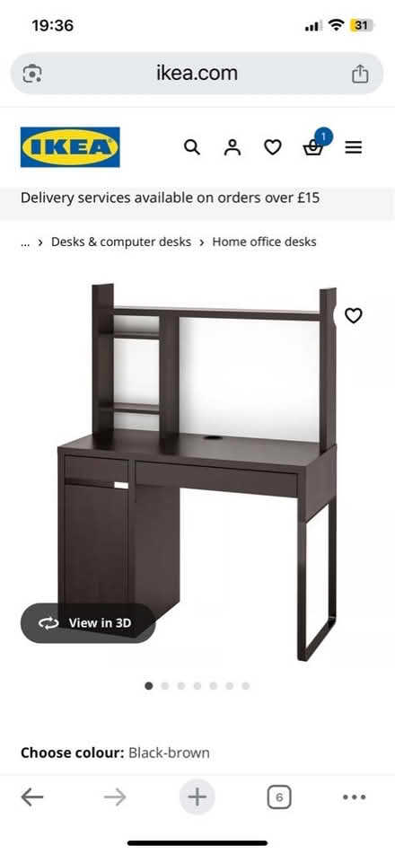 Photo of free Black Micke desk (Heston UB2) #1