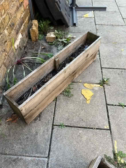 Photo of free 2 wooden box planters (Brixton SW9) #1
