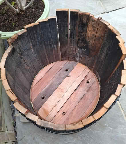 Photo of free Large wooden barrel (cheltenham GL52) #2