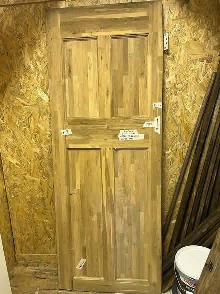 Photo of free 3x Oak wood doors 45 mm thick (Northumberland Heath. DA8) #3