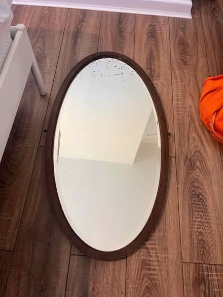 Photo of free Antique wooden frame mirror (Hammersmith) #1