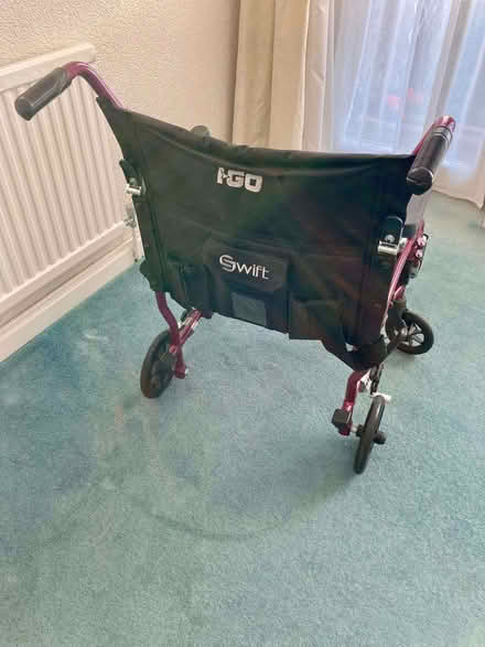 Photo of free Lightweight folding wheelchair with handbrake (Cuffley EN6) #3