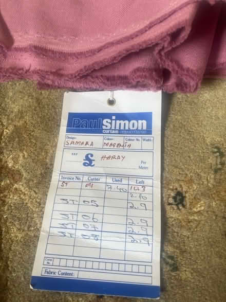 Photo of free Fabric remnant (approx 3 metres) magenta (Barton OX3) #2