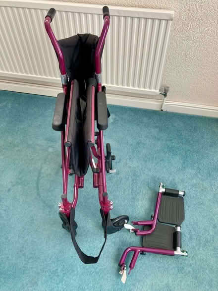 Photo of free Lightweight folding wheelchair with handbrake (Cuffley EN6) #4
