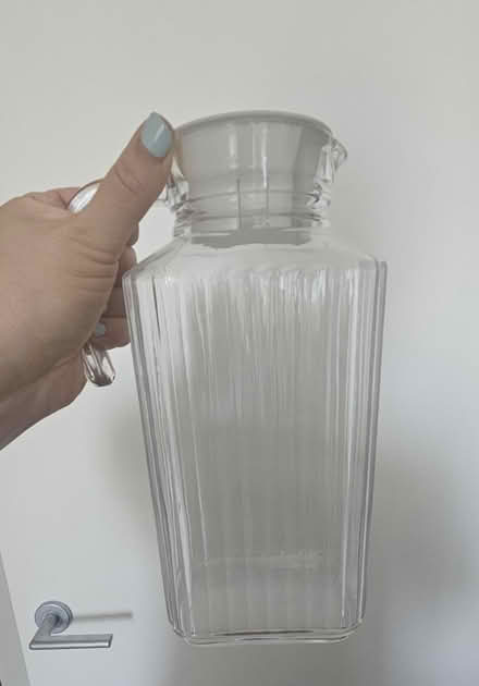 Photo of free Glass jug with plastic lid (E16) (Gallions Reach) #1