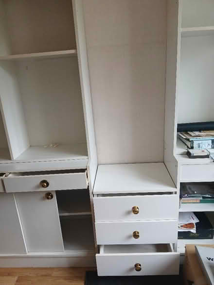 Photo of free Bookcase. White with cupboards and 2rawers, (Pannal HG3) #1