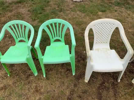 Photo of free Children’s garden chairs (Raunds) #3