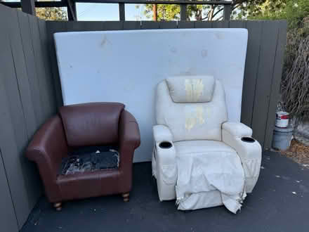 Photo of free Queen foam mattress, zippered cover (Valencia Avenue, Sunnyvale) #1