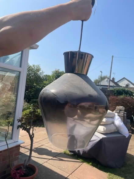Photo of free Two glass pendant lights (Walton-on-Thames KT12) #2