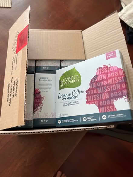 Photo of free Seventh Generation organic tampons (Saratoga) #1