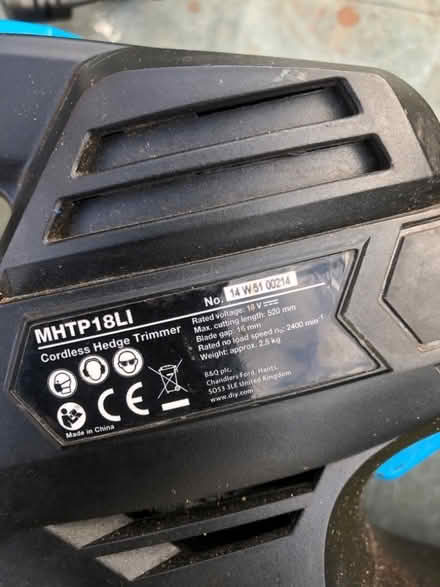 Photo of free Cordless Hedge Trimmer (North Bretton) #3