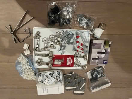 Photo of free Assortment of metal brackets, hooks and curtain fittings (Cutteslowe OX2) #1