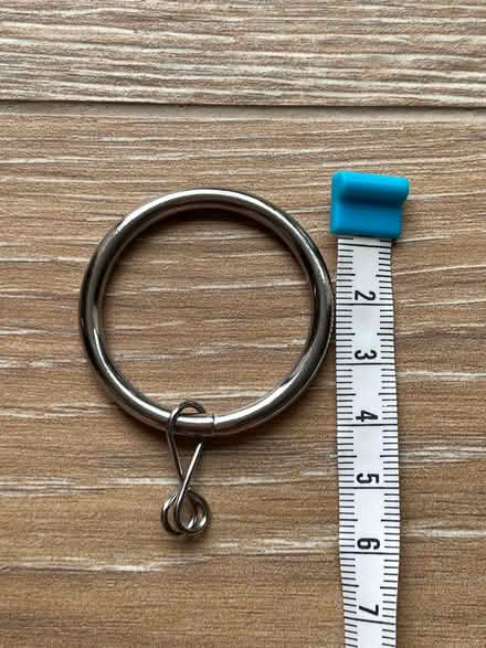 Photo of free Curtain rail rings - silver metal (Weeke, Winchester SO22) #2