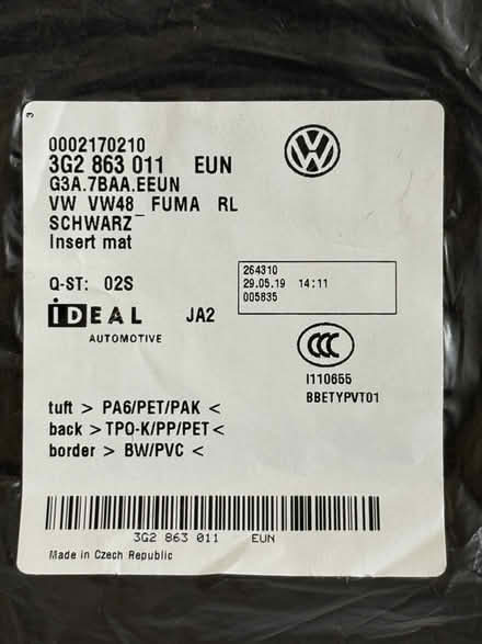 Photo of free Brand new set of genuine VW Passat car mats (Cropston LE7) #1