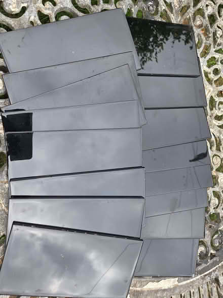 Photo of free 18 x Black Mirror Tiles 10cm x 20cm (Whittlebury NN12) #1