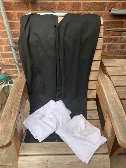 Photo of free X2 School Trousers X2 School Longsleeve polo 13-14yrold tall (Northfield B31) #1