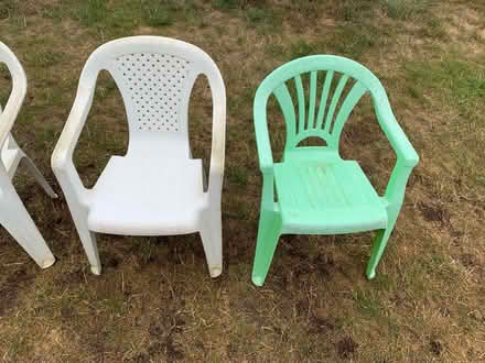 Photo of free Children’s garden chairs (Raunds) #2