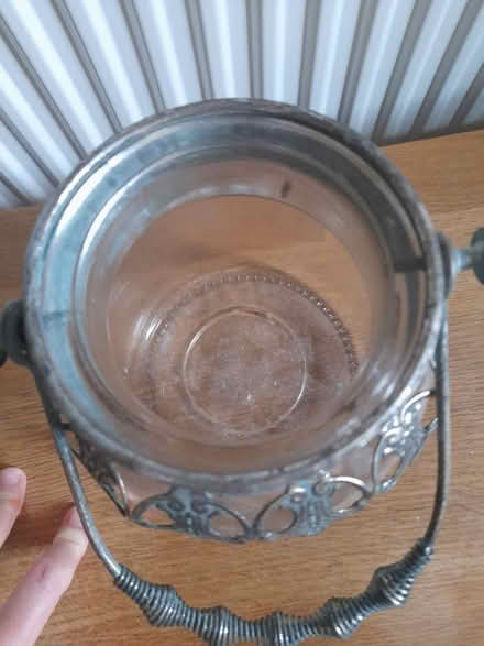 Photo of free Glass pot with metal handle (Larkhall, Bath BA1) #2