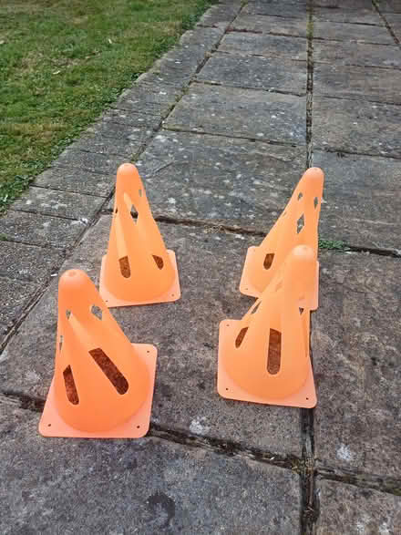 Photo of free 4 small.orange cones (Moor Park HA6) #1