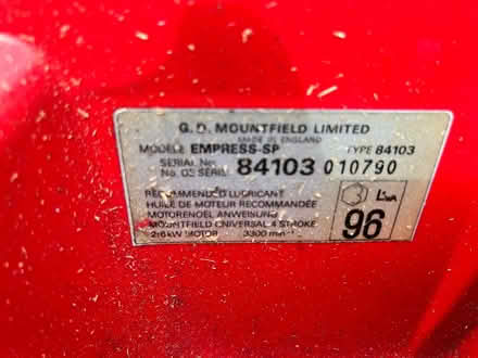 Photo of free Mountfield mower spares or repair (Orpington BR6) #4