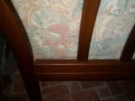 Photo of free 3 Seater -pastel/floral embroidered covers + dark wood frame (Gilmerton EH17) #3