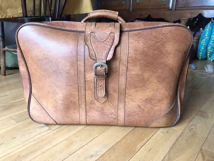 Photo of free Vintage faux leather suitcase (Walkley, S6) #1