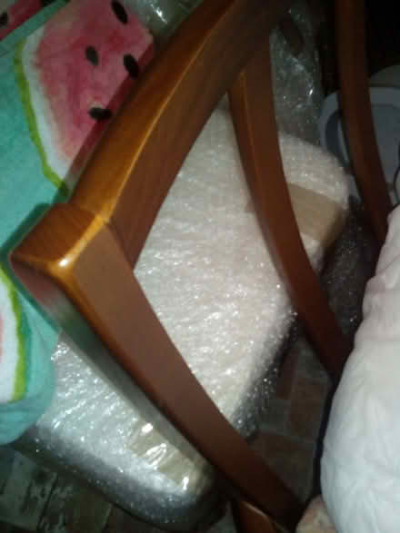 Photo of free 3 Seater -pastel/floral embroidered covers + dark wood frame (Gilmerton EH17) #4
