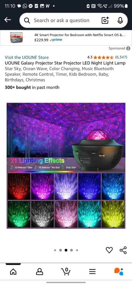 Photo of free Star light projector LED night lamp (Thame OX9) #4