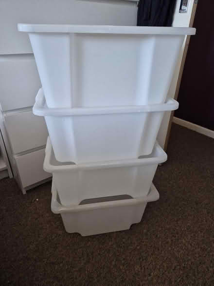 Photo of free 4 stackable storage boxes (Wolverhampton WV10) #1