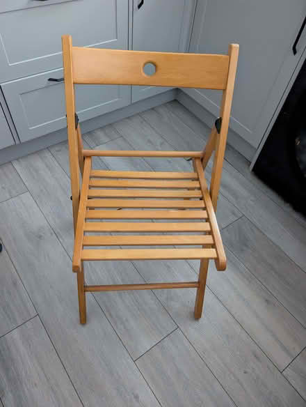 Photo of free 2 wooden folding chairs (Common Edge FY4) #1